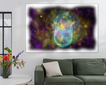 Abstract fantasie nebula van Maurice Dawson