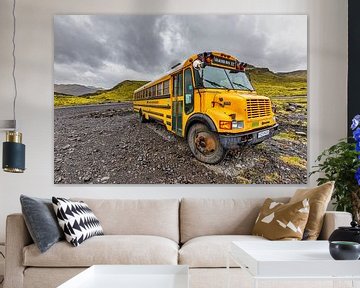 Amerikanischer Schulbus in Island
