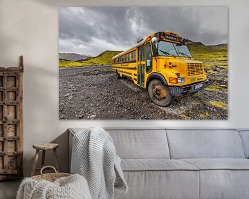 Bus scolaire américain en Islande