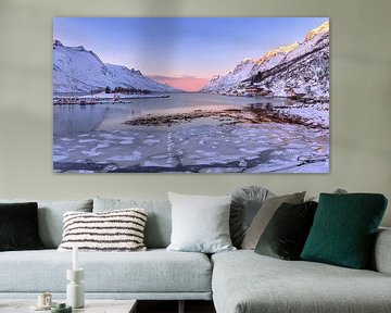 Ersfjord in de Winter, Noorwegen van Adelheid Smitt