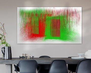 Abstract rood groen van Maurice Dawson