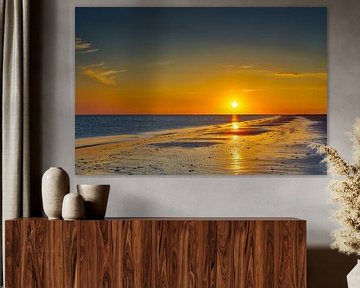 Coucher de soleil sur la mer du Nord sur Reiner Würz / RWFotoArt