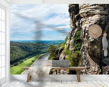 Bastei Rock - Saksisch Zwitserland Elbezandsteengebergte van Reiner Würz / RWFotoArt