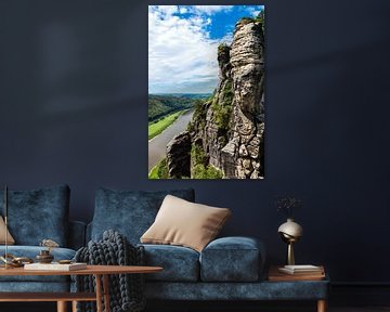 Bastei Rock - Saksisch Zwitserland Elbezandsteengebergte van Reiner Würz / RWFotoArt
