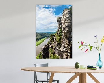Bastei Rock - Saksisch Zwitserland Elbezandsteengebergte van Reiner Würz / RWFotoArt