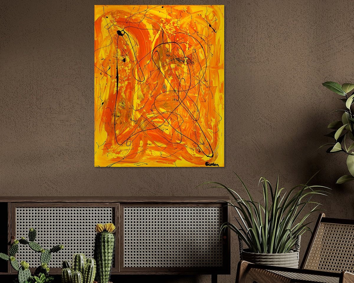 Voorbeeld van het werk in een kamer