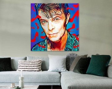 Pop Art kunstwerk van  David Bowie van Martin Melis