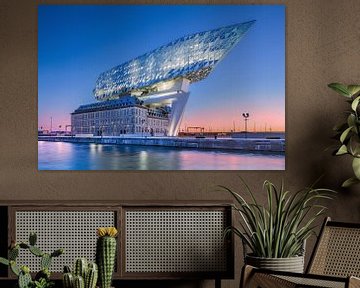 Antwerp Port House (Zaha Hadid) at daybreak by Tony Vingerhoets