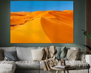 Erg Chebbi, zandduinen bij zonsondergang, Marokko van Markus Lange