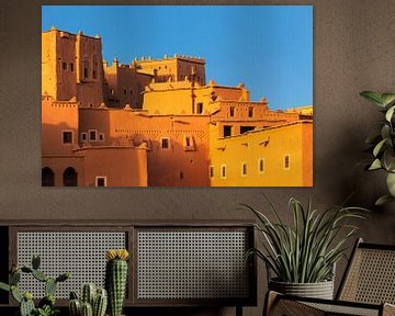 Kasbah Taourirt au coucher du soleil, Ouarzazate, Maroc, sur Markus Lange