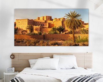 Kasbah Taourirt bij zonsondergang, Ouarzazate, Marokko, van Markus Lange
