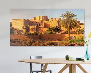 Kasbah Taourirt bij zonsondergang, Ouarzazate, Marokko, van Markus Lange