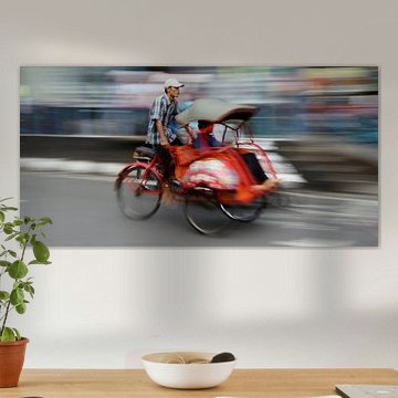 Fahrradtaxi in Yogyakarta, Indonesien