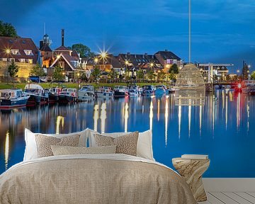 Harderwijk during the blue hour. by Justin Sinner Photography (Photographer on Texel)