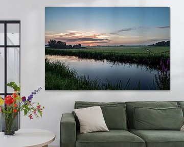 Nederlands landschap zonsondergang zonsopgang weiland van Déwy de Wit