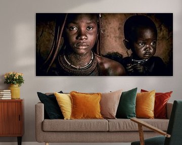In de ogen van een Himba _ Sepia van Loris Photography