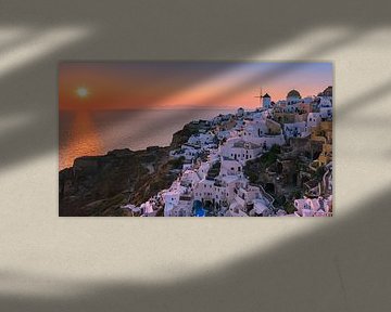 Sonnenuntergang Oia, Santorin, Griechenland