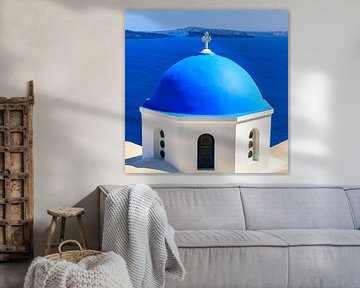Cycladen architectuur in Oia, Santorini, Griekenland van Henk Meijer Photography