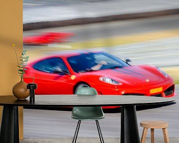 Ferrari 430 Scuderia sportwagen op hoge snelheid van Sjoerd van der Wal Fotografie