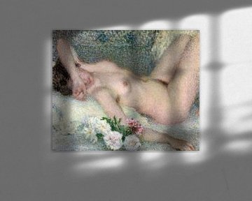 Nackt mit Blumen, Ernest Laurent - 1910 von Atelier Liesjes
