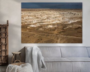 Zicht op de Dode Zee in Israel van Herman IJssel BWPHOTO