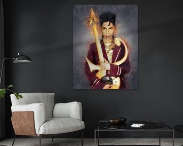 Olieverf portret van Prince