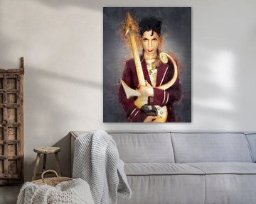 Olieverf portret van Prince van Bert Hooijer