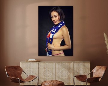 pinup as supporter of football for France by Atelier Liesjes