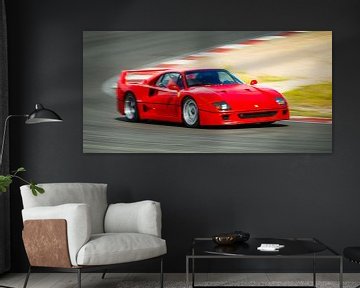 Ferrari F40, supercar des années 1980, sur une piste de course sur Sjoerd van der Wal Photographie