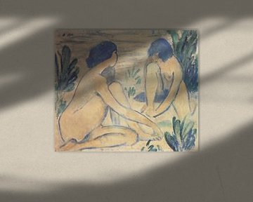 Blaue Badende, Otto Mueller - ca1912 von Atelier Liesjes