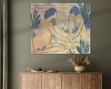 Blauwe zwemmers, Otto Mueller - ca1912