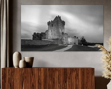 Coucher de soleil au château de Ross, Killarney, Irlande