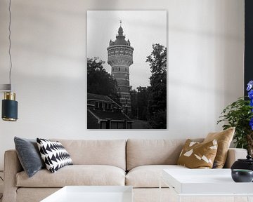 Deventer Watertoren Zwart/Wit van Fred Vester