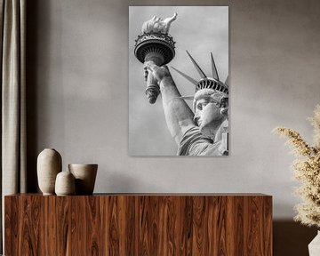 NEW YORK CITY Freiheitsstatue in Monochrom