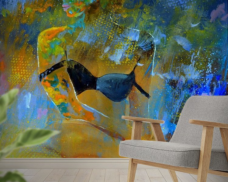 Voorbeeld van het werk in een kamer