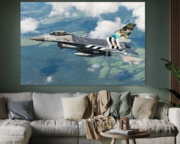 F-16 met 75 jaar D-Day schildering van Kris Christiaens