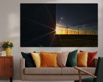 Sunset at the wind farm by Thomas Grund
