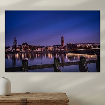 The Hanseatic city zwolle in the evening by Michel Knikker