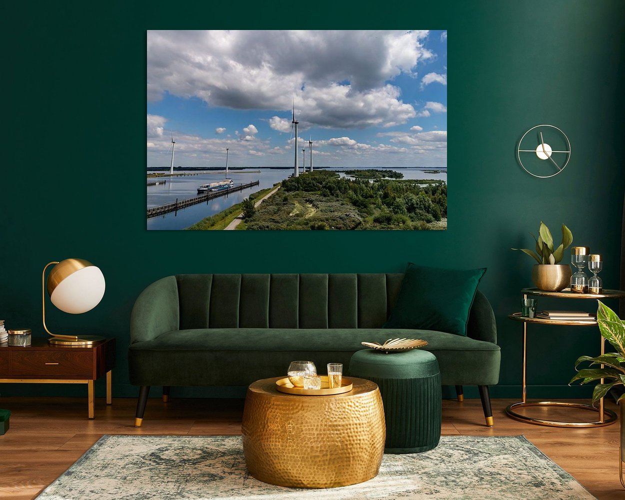 Voorbeeld van het werk in een kamer