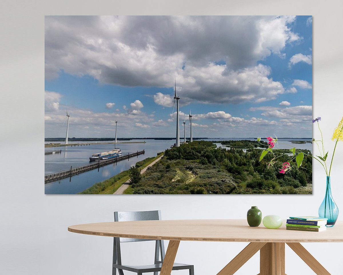 Voorbeeld van het werk in een kamer