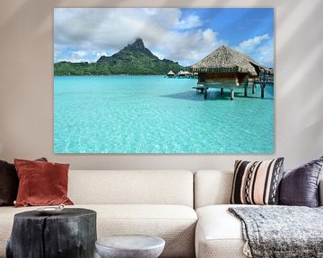 Tropisch paradijs resort in Bora Bora van iPics Photography