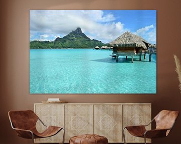 Tropisch paradijs resort in Bora Bora van iPics Photography