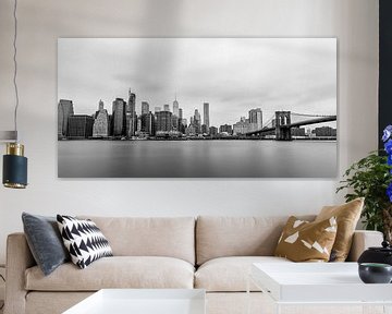 Skyline Lower Manhattan (zwart/wit) van Natascha Velzel