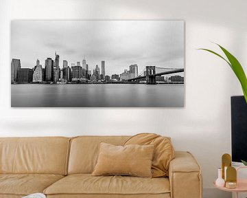 Skyline Lower Manhattan (zwart/wit) van Natascha Velzel