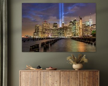 9/11 tribute in light Lower Manhattan by Natascha Velzel