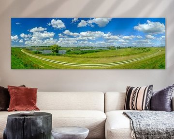 Reevediep waterway near Kampen in the IJsseldelta panorama by Sjoerd van der Wal Photography