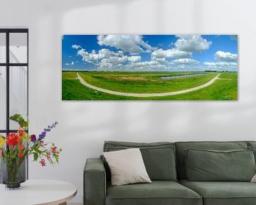 La voie navigable Reevediep près de Kampen dans le panorama de l'IJsseldelta sur Sjoerd van der Wal Photographie