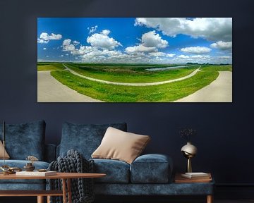 Reevediep waterway near Kampen in the IJsseldelta panorama by Sjoerd van der Wal Photography