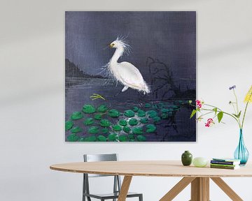 Twilight egret by Bianca Wisseloo