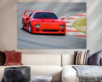 Ferrari F40 Supersportwagen aus den 1980er Jahren auf der Rennstrecke von Sjoerd van der Wal Fotografie